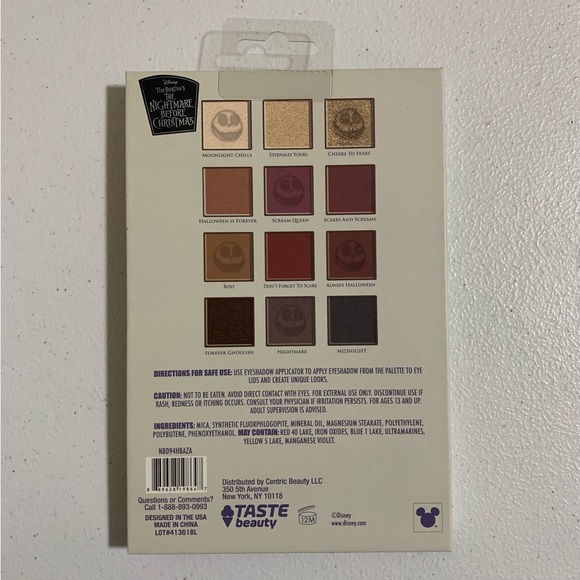 Taste Beauty x Tim Burton’s The Nightmare Before Christmas Eyeshadow Palette-New - Picture 9 of 9